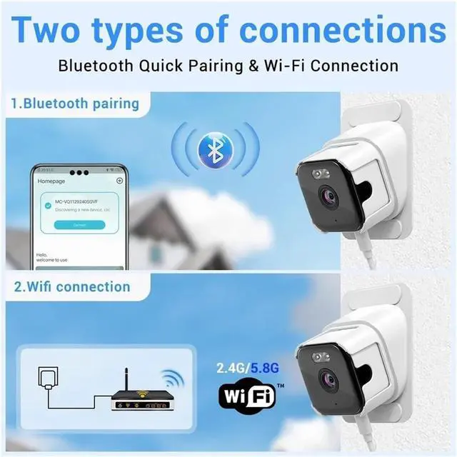 Alt view image 7 of 7 - 5MP 2K Indoor WiFi Security Camera for Windows, Full Color Night Vision, Motion Detection, 24/7 Continuous Recording, Easy Quick Installation Home Surveillance Cam(EU Plug,5MP Camera Add 32G)