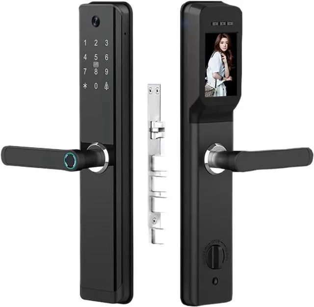 Main image of WiFi Tuya Smart Lock with Handle English/Russian/Spanish/Portuguese Fingerprint Password Electronic Smart Door Lock(H12 24240 S)
