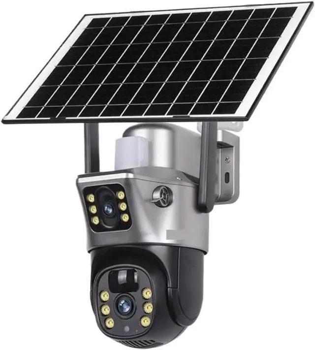 Main image of 4K 8MP Dual Screen Solar Camera Outdoor 4G/WiFi PTZ Dual Lens Security Protection Auto Tracking CCTV Cameras(WiFi Cam Add 128G)