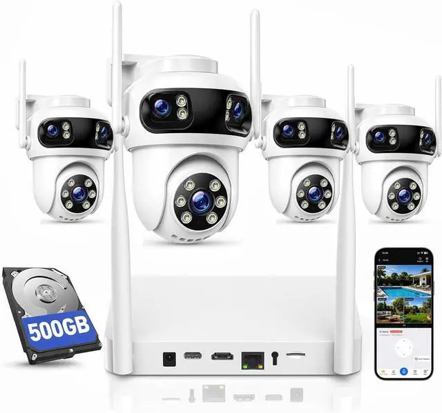 Main image of CAMCAMP Triple-Lens Wireless Security Camera System Outdoor with 12 Views