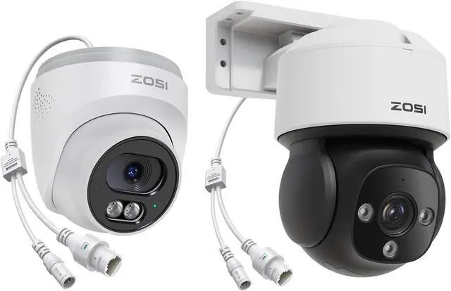 Main image of ZOSI C220 4K 8MP Add-On PoE IP Camera Outdoor Indoor, C290 4K 8MP IP Pan/Tilt Add-on Security Camera, AI Person/Face/Vehicle Detection, Night Vision, Two-Way Audio, Only Work PoE NVR