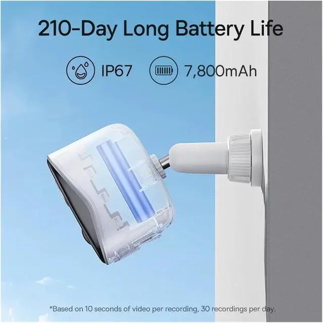Alt view image 5 of 7 - Security Protection Outdoor Camera N1 Series 2K 2-Cam Kit Wireless Home Security 210-Day Battery Life HomeKit 16TB Memory(US Plug)