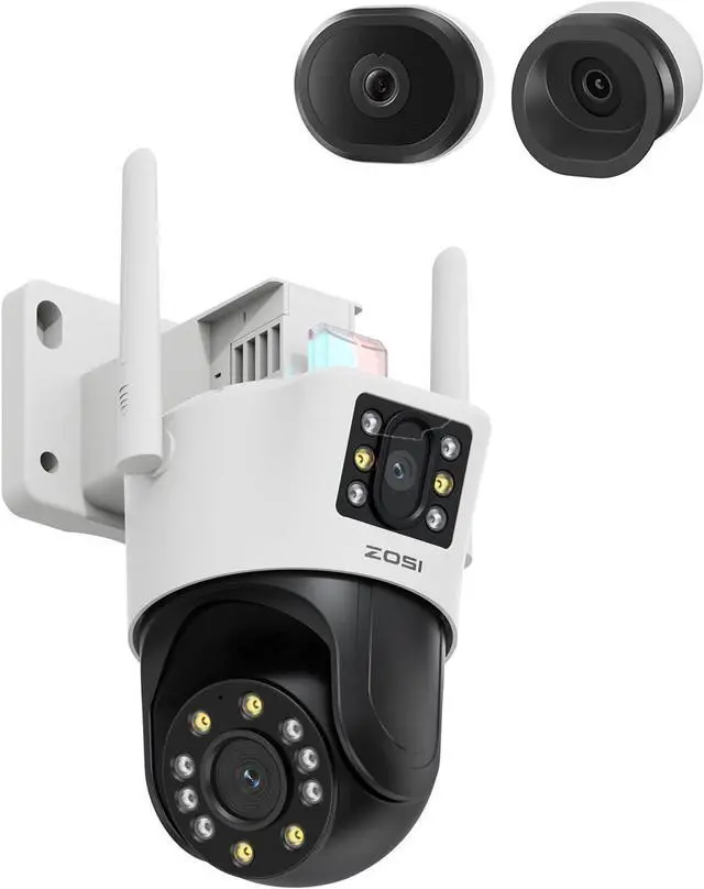 Main image of ZOSI C298 4MP Dual-Lens(2MP+2MP) 360° Pan/Tilt Security Camera Outdoor, C680 2K Window Security Camera for Home Security, Color Night Vision, AI Detection, 2 Way Talk, Auto-Tracking, Easy Install