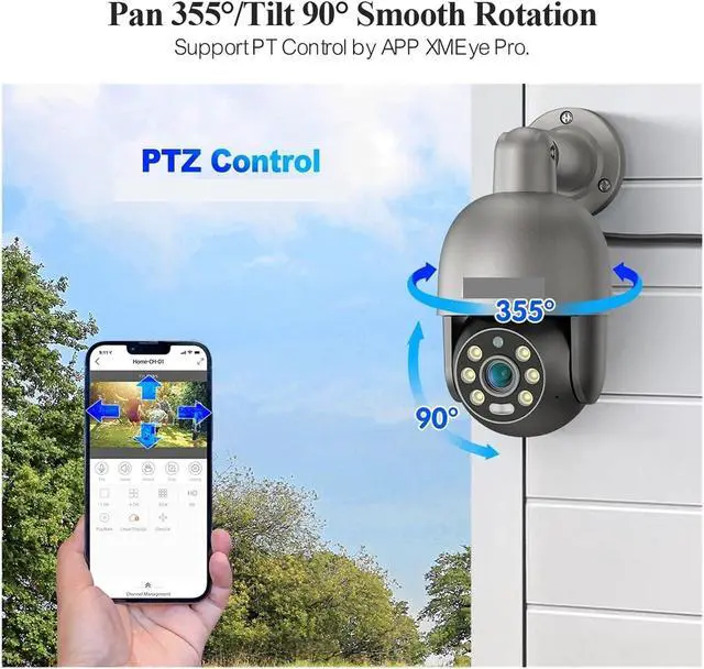 Alt view image 4 of 6 - Techage 4K 8MP 5MP PTZ Security POE IP Camera CCTV Surveillance Video Camera Outdoor Ai Human Detection Two Way Audio ONVIF(5MP POE Camera 32G)