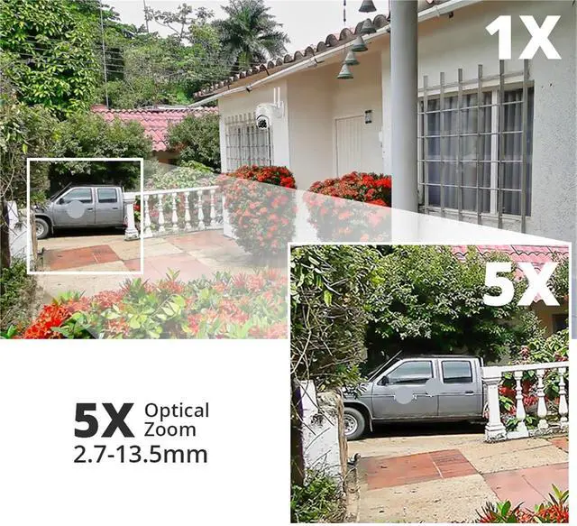 Alt view image 3 of 7 - WifiIP Camera 5MP 5X Optical Zoom Wi-Fi Security Outdoor CCTV Surveillance Speed Dome Video Camara Color Night Camhi Cam(EU Plug_2MP NO TF Card)