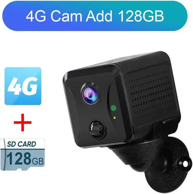 Alt view image 2 of 7 - 5MP 4G SIM Mini Camera WiFi IP Cameras Humanoid Detection Battery Power CCTV Home Surveillance Camera(4G Cam Add 128GB)