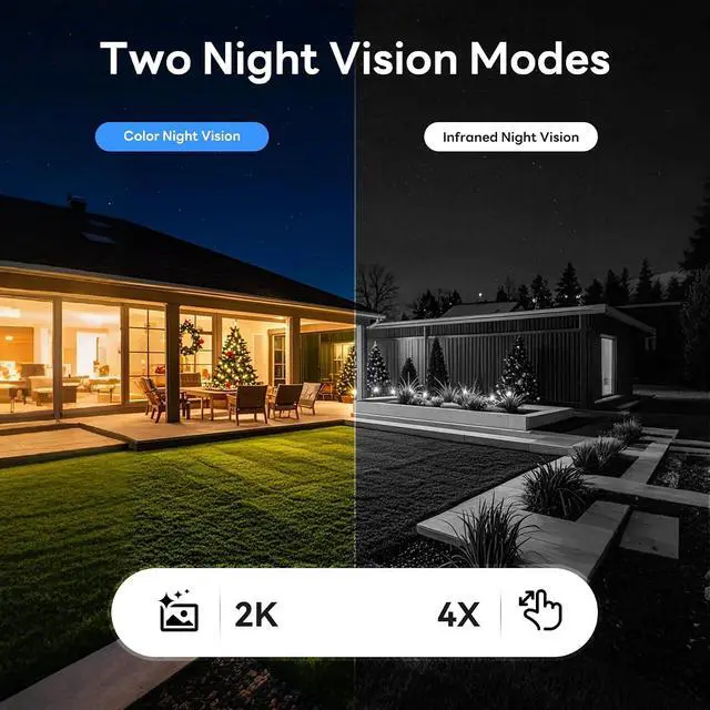 Alt view image 7 of 7 - 2K Solar Security Cameras Wireless Outdoor, WiFi Cameras for Home Security