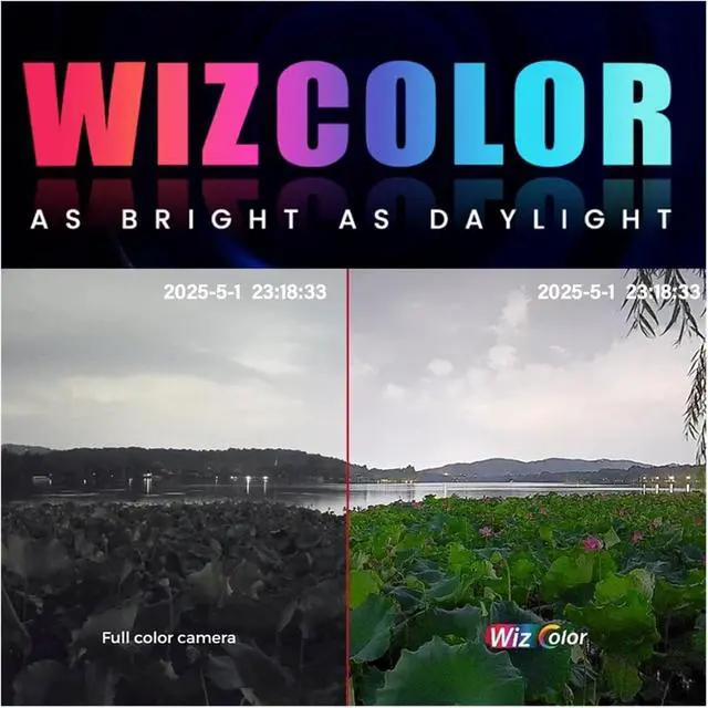 Alt view image 2 of 5 - 4MP 8MP Wizcolor IP Camera 4K HD Night Vision Bright As Day Built In Mic 4K Smart Detection(3.6mm,WIZCOLOR_4MP)