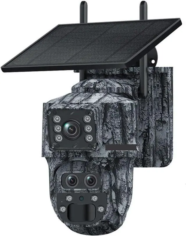 Main image of Solar Camera Outdoor 12MP 6K Dual Screen WIFI / 4G SIM Monitor IP66 PIR Human Detection Security Camera Camouflage Forest(12MP WIFI)