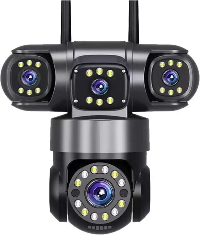 Main image of 10K 20MP WIFI IP Camera Outdoor 4 Lens 4 Screens 16X Zoom CCTV Wireless Video Surveillance Cameras 6K 12MP Security Protection(US Plug,10K NO SD Card)
