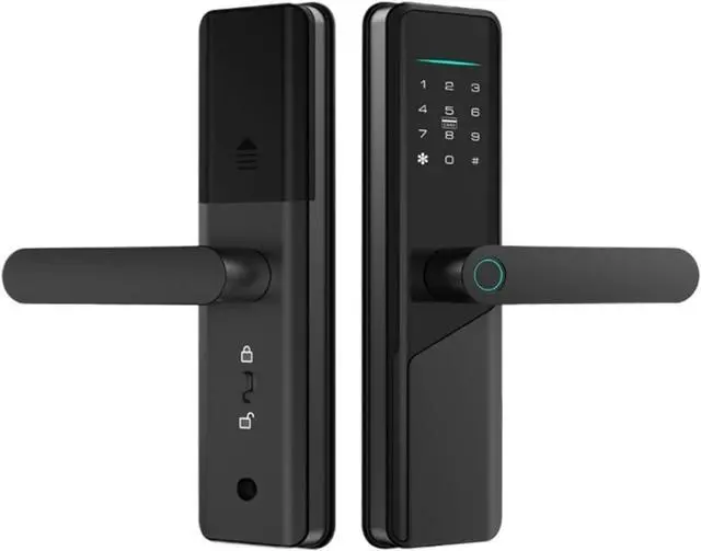 Main image of smart Lock Touch Smart Lock with Handle Fingerprint Biometric Electronic Door Lock for Front Doors Easy to Install(Black)