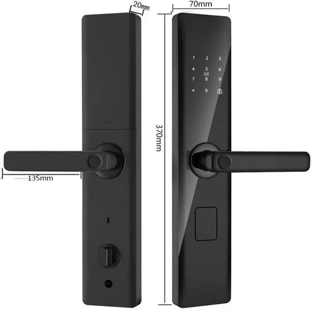 Alt view image 2 of 6 - smart Lock Touchscreen Smart Lock with Handle Fingerprint Electronic Door Lock Easy Installation, for Indoors Outdoor