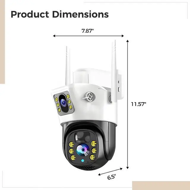 Alt view image 4 of 5 - 4G Cellular Security Camera with 64 GB Card, V380 Solar 360 Degree Camera, 4 MP Clarity, Outdoor Waterproof, Night Vision, Remote Access