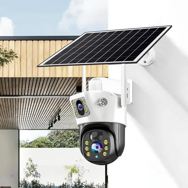 Alt view image 5 of 5 - 4G Cellular Security Camera with 64 GB Card, V380 Solar 360 Degree Camera, 4 MP Clarity, Outdoor Waterproof, Night Vision, Remote Access