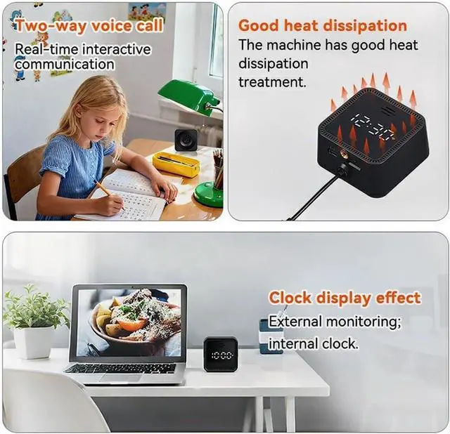 Alt view image 3 of 6 - 5MP Window 5G WiFi Indoor Home Security Camera Color Night Vision Motion Detection 24/7 Recording Glass Surveillance(US Plug,Only Camera)