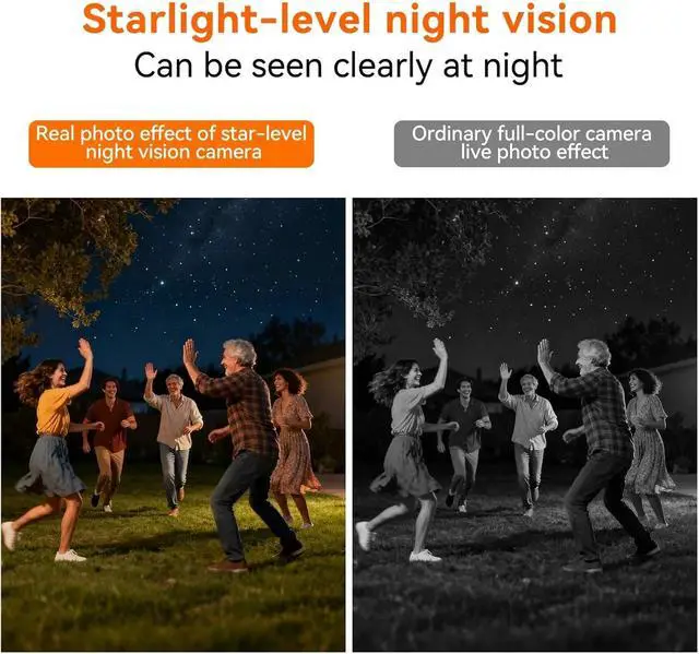 Alt view image 5 of 6 - 5MP Window 5G WiFi Indoor Home Security Camera Color Night Vision Motion Detection 24/7 Recording Glass Surveillance(US Plug,Only Camera)