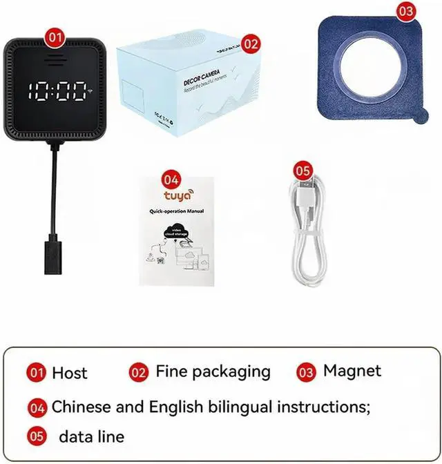 Alt view image 6 of 6 - 5MP Window 5G WiFi Indoor Home Security Camera Color Night Vision Motion Detection 24/7 Recording Glass Surveillance(US Plug,Only Camera)