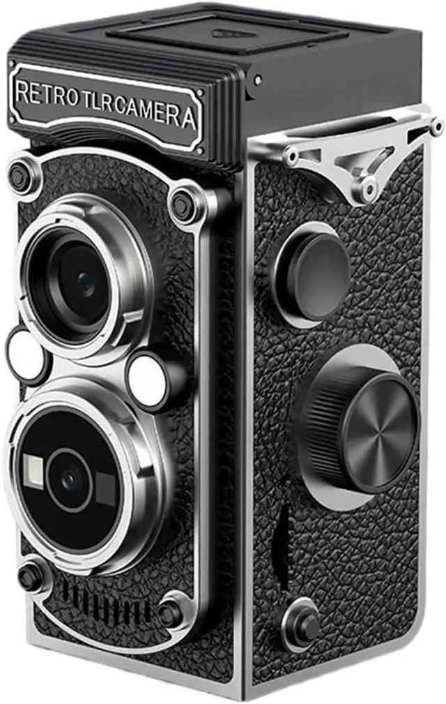 Alt view image 2 of 7 - Retro Camera Dual Lens Design Infrared Night Vision Function Manual Joystick Operation HD Mini Portable Nostalgic(64GB TF Card,LK-019 Green)