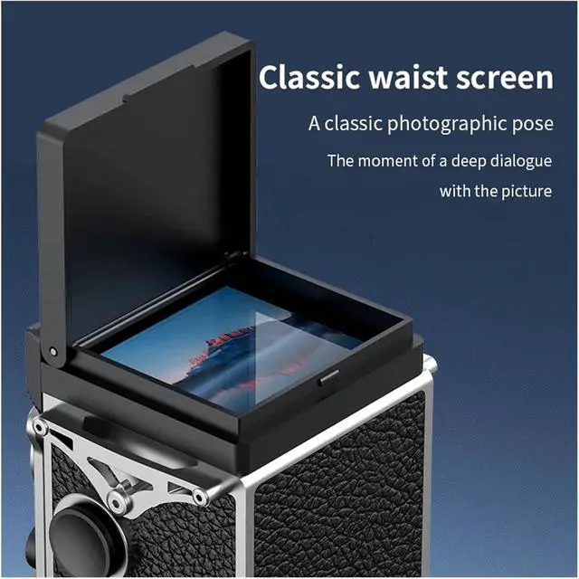 Alt view image 5 of 7 - Retro Camera Dual Lens Design Infrared Night Vision Function Manual Joystick Operation HD Mini Portable Nostalgic(64GB TF Card,LK-019 Green)