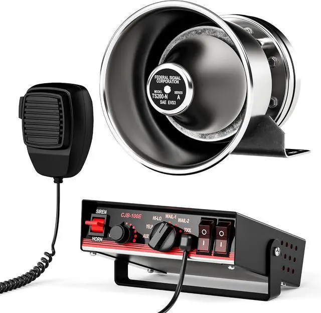 Main image of 8 Tones 200W Emergency Warning Police Siren, Siren Speaker PA System for Car, DC12V Car Alarm Horn Kit with Handheld Microphone & Horn Speaker, for Firefighter Ambulance Truck SUV ATV UTV