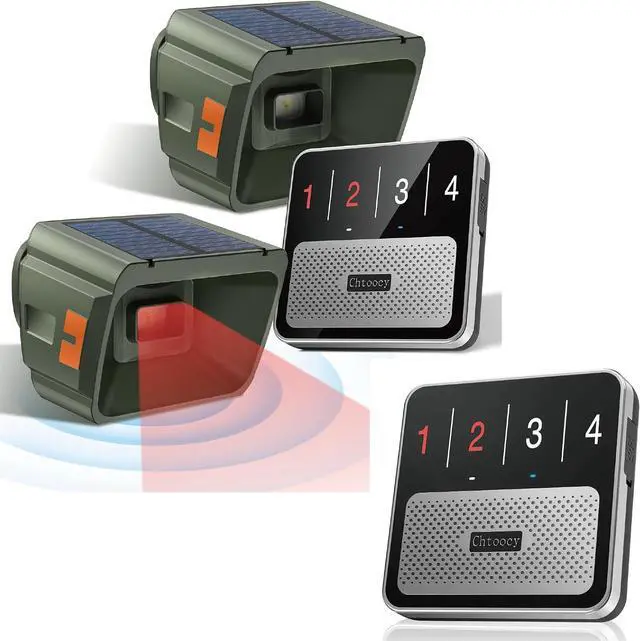 Main image of Upgraded Driveway Alarm, Radar + IR Dual Detection, 1/2 Mile Long Range Wireless Driveway Alarm, 3 Sensitivity Levels, Solar Power, Waterproof Motion Sensor for Protect Outdoor Property House