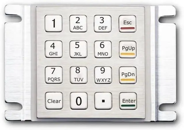 Main image of 16 Keys Waterproof Rugged Panel Mount Metal Keypad For Access Control And Parcel Locker(RS232 Interface,Layout 2)