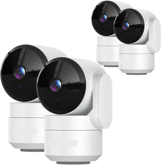 Alt view image 2 of 6 - 2K Indoor Camera 5/2.4G Wi-Fi Home Night Vision Security Camera 360-Degree Rotating Camera AI Motion Detection IP Camera(2PCS)