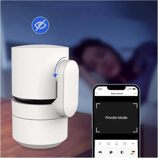 Alt view image 5 of 6 - 2K Indoor Camera 5/2.4G Wi-Fi Home Night Vision Security Camera 360-Degree Rotating Camera AI Motion Detection IP Camera(2PCS)