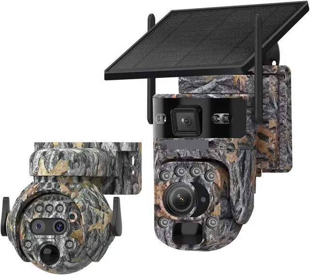 Alt view image 2 of 7 - 12MP 50X ZOOM Optical 4G Solar Camera Outdoor Camouflage Security Camera Wireless 360° Surveillance No Blind Spots(8M 12X 4G Camera)