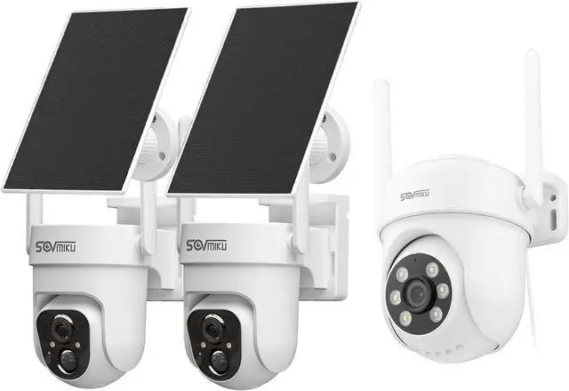 Main image of SOVMIKU Vicohome 2CQ4 AI 2K Solar Security Camera and Plug-in, 24/7 Recording, Battery Powered,Two Way Audio,Motion Detection,Color Night Vision,Audible Flashlight Siren,180 Days Care Plan