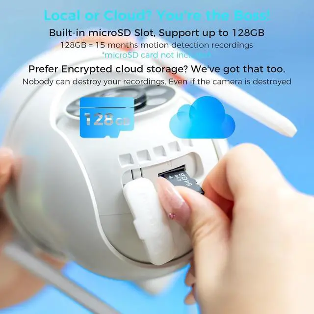 Alt view image 3 of 7 - SOVMIKU Vicohome 2CQ4 AI 2K Solar Security Camera and Plug-in, 24/7 Recording, Battery Powered,Two Way Audio,Motion Detection,Color Night Vision,Audible Flashlight Siren,180 Days Care Plan