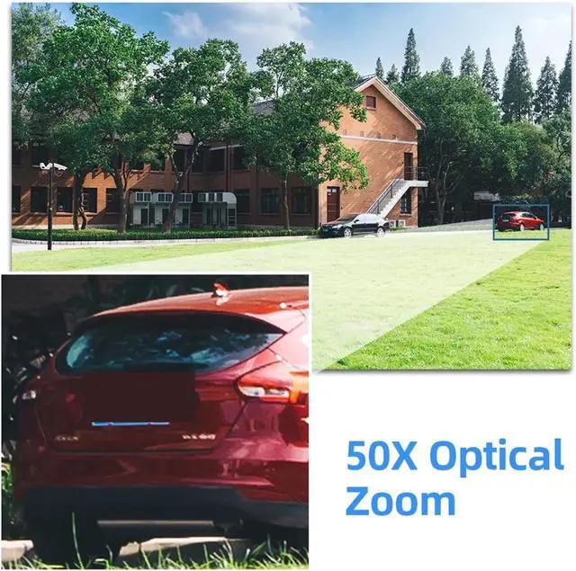 Alt view image 3 of 7 - 50X 30X Optical Zoom 5MP PTZ Security Camera Outdoor Waterproof Wifi PTZ IP Camera Color Night Vision CCTV Human Detection(US Plug,5MP Add 128G Card)