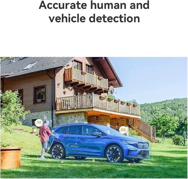Alt view image 4 of 6 - 10MP IP66 Two Lens Resolution Wi-Fi Connection Smart Color Night Vision Smart Tracking Two-way Talk For Camer