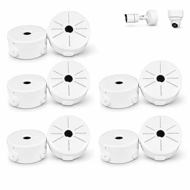 Main image of 2026 New Security Camera Junction Box, Wall/Ceiling Mount for Indoor/Outdoor Camera, Weatherproof Cable Management Mount for Bullet Dome IP Cameras & Solar Panels. (10)