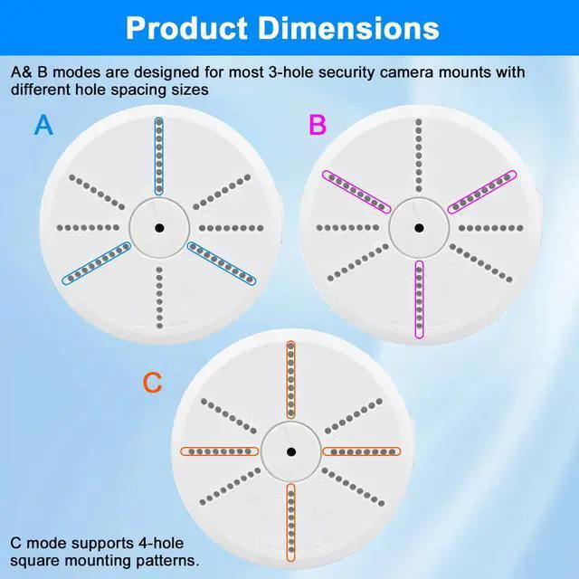 Alt view image 6 of 7 - 2026 New Security Camera Junction Box, Wall/Ceiling Mount for Indoor/Outdoor Camera, Weatherproof Cable Management Mount for Bullet Dome IP Cameras & Solar Panels. (10)