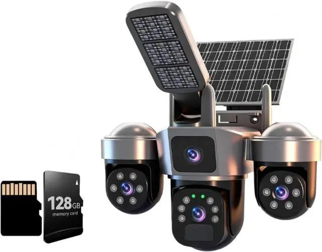 Main image of 4G Sim Card Solar CCTV PTZ Outdoor Wireless Human Detection PIR WiFi IP Camera With Siren Solar Powered CCTV Solar Light(3 Lens WiFi 128G SD)