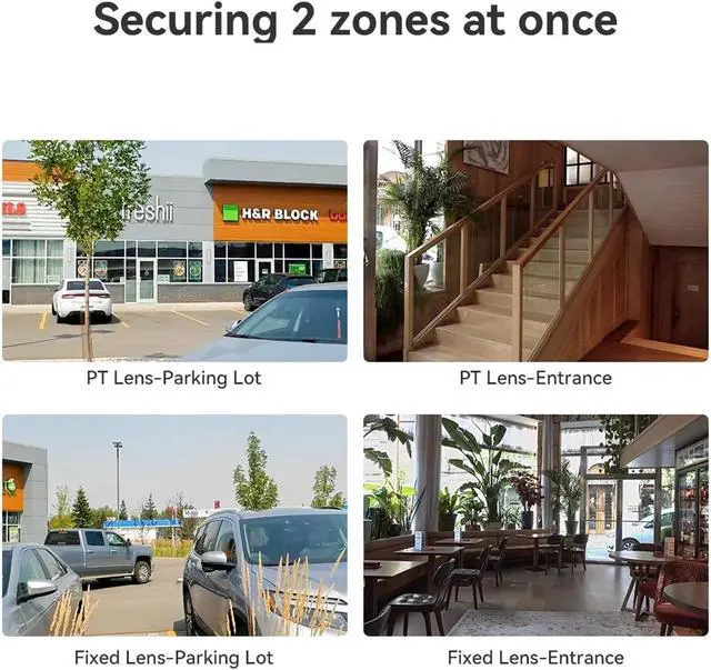 Alt view image 5 of 6 - 10MP IP66 Two Lens Resolution Wi-Fi Connection Smart Color Night Vision Smart Tracking Two-way Talk For Camer