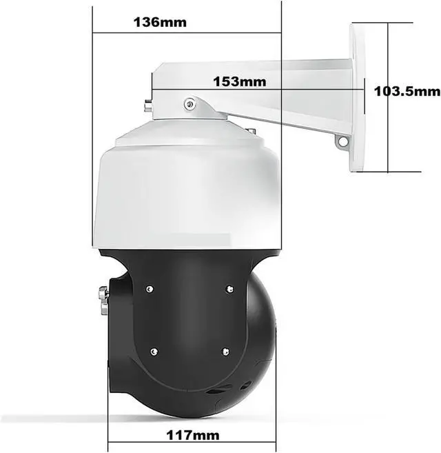 Alt view image 2 of 6 - 300X ZOOM IMX415 4K 8MP 30fps POE Temperature Display RTMP High Speed Dome PTZ Wiper IP Camera Absolute Move