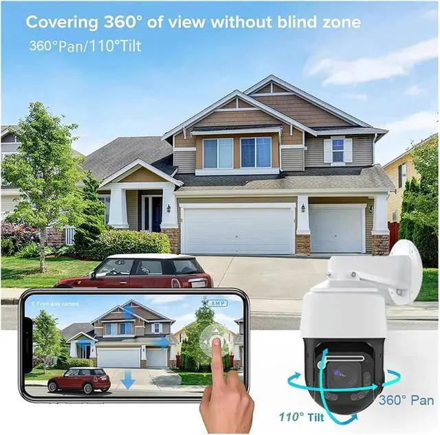 Alt view image 4 of 6 - 300X ZOOM IMX415 4K 8MP 30fps POE Temperature Display RTMP High Speed Dome PTZ Wiper IP Camera Absolute Move
