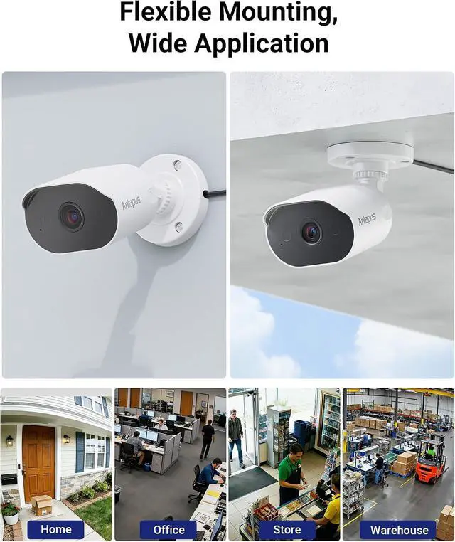 Alt view image 3 of 7 - Anlapus 4K Add-On Camera Kit with 8MP Wired Security Camera (Audio, Night Vision, IP66) + 100ft BNC Video & Power Cable + DC 12V 2A Power Adapter Only Compatible with 4K DVR System.
