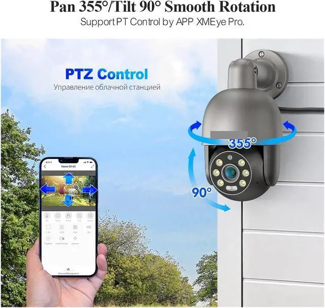 Alt view image 4 of 6 - 4K 8MP 5MP PTZ Security POE IP Camera CCTV Surveillance Video Camera Outdoor Ai Human Detection Two Way Audio(8MP POE Camera 64G)
