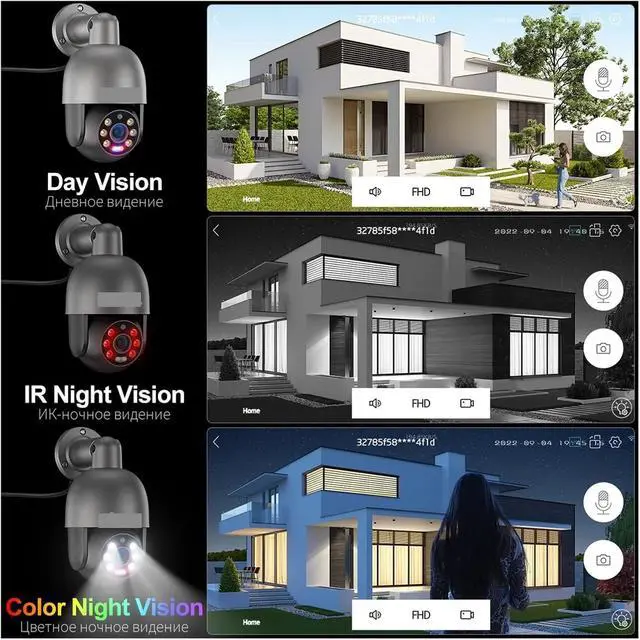 Alt view image 6 of 6 - 4K 8MP 5MP PTZ Security POE IP Camera CCTV Surveillance Video Camera Outdoor Ai Human Detection Two Way Audio(8MP POE Camera 64G)