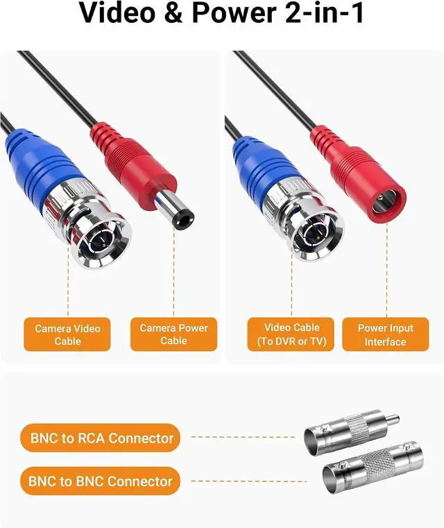 Alt view image 6 of 7 - Anlapus 4K Add-On Camera Kit with 8MP Wired Security Camera (Audio, Night Vision, IP66) + 100ft BNC Video & Power Cable + DC 12V 2A Power Adapter Only Compatible with 4K DVR System.