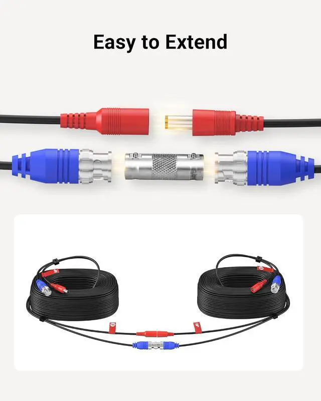 Alt view image 7 of 7 - Anlapus 4K Add-On Camera Kit with 8MP Wired Security Camera (Audio, Night Vision, IP66) + 100ft BNC Video & Power Cable + DC 12V 2A Power Adapter Only Compatible with 4K DVR System.
