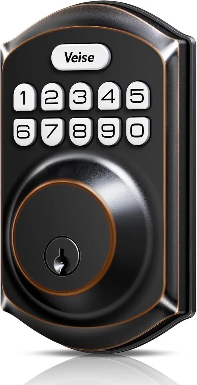 Alt view image 6 of 6 - Veise KS02A Fingerprint Keyless Entry Door Lock + Veise VE001 Keyless Entry Door Lock with Keypad