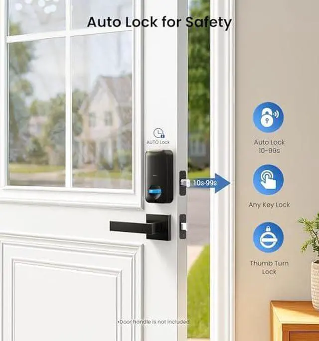 Alt view image 4 of 5 - Veise KS02A and DK01-B Keypad Door Lock Set