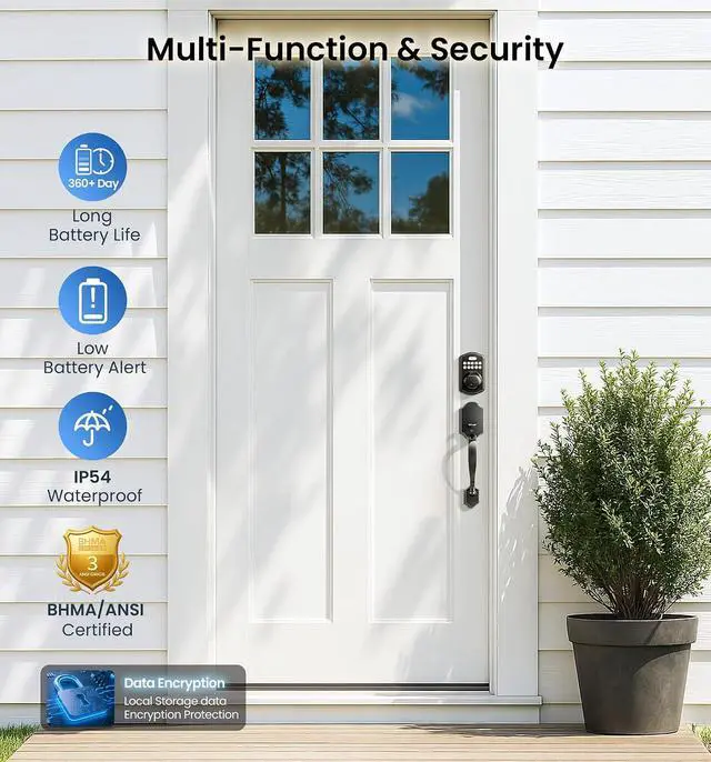 Alt view image 5 of 5 - Veise KS02A and DK01-B Keypad Door Lock Set