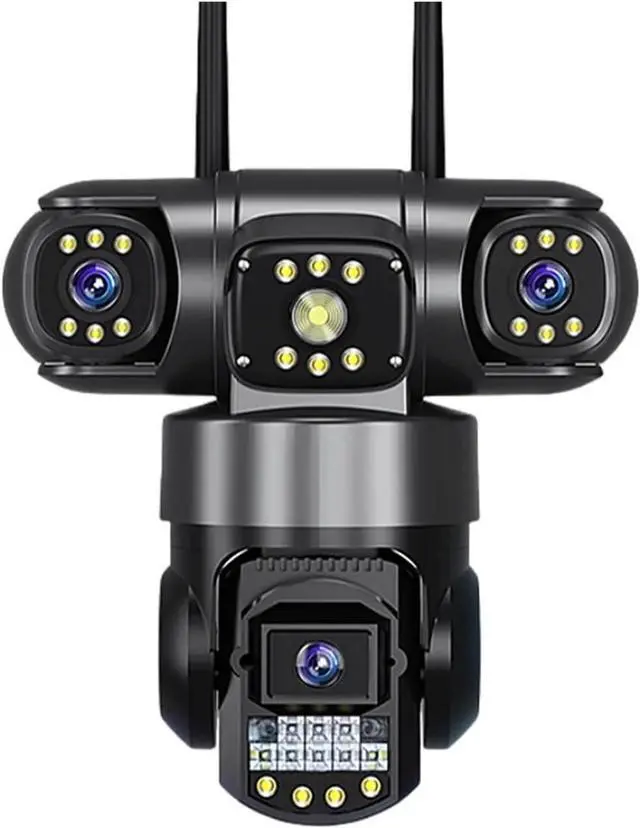 Main image of WiFi IP Camera Outdoor 12MP 6K Triple Lenses Triple Screens Security Video Monitor Night Vision Waterproof CCTV Cameras(AU Plug,1Pcs Cam No Card)