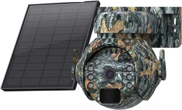 Main image of 4K 8MP 12X Zoom 4G Solar Security Cameras Wireless Outdoor 360° View Animal Monitoring Camouflage Color Battery PTZ Cam(4G G 4MP No Zoom)