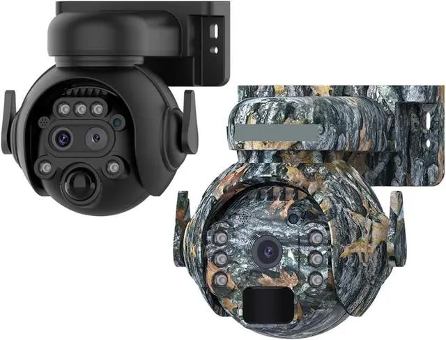 Alt view image 2 of 7 - 4K 8MP 12X Zoom 4G Solar Security Cameras Wireless Outdoor 360° View Animal Monitoring Camouflage Color Battery PTZ Cam(4G G 4MP No Zoom)